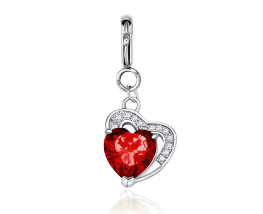 Pingente Charmed Love acompanhamento de pulseira- modelo coração