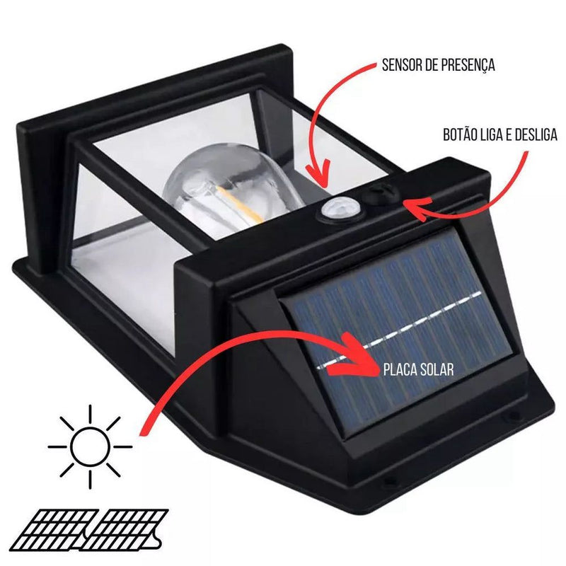 Refletor Solar inteligente Ecolux- Carregamento Solar